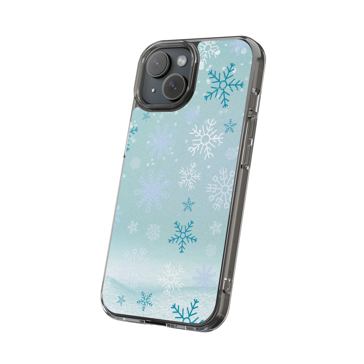 Winter Wonderland Clear Phone Case - Snowflakes Design for Holiday Season