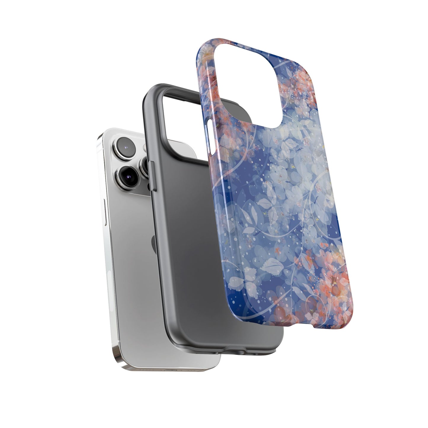 Nature inspired Floral Tough Phone Case - Durable Protection with Elegant Design