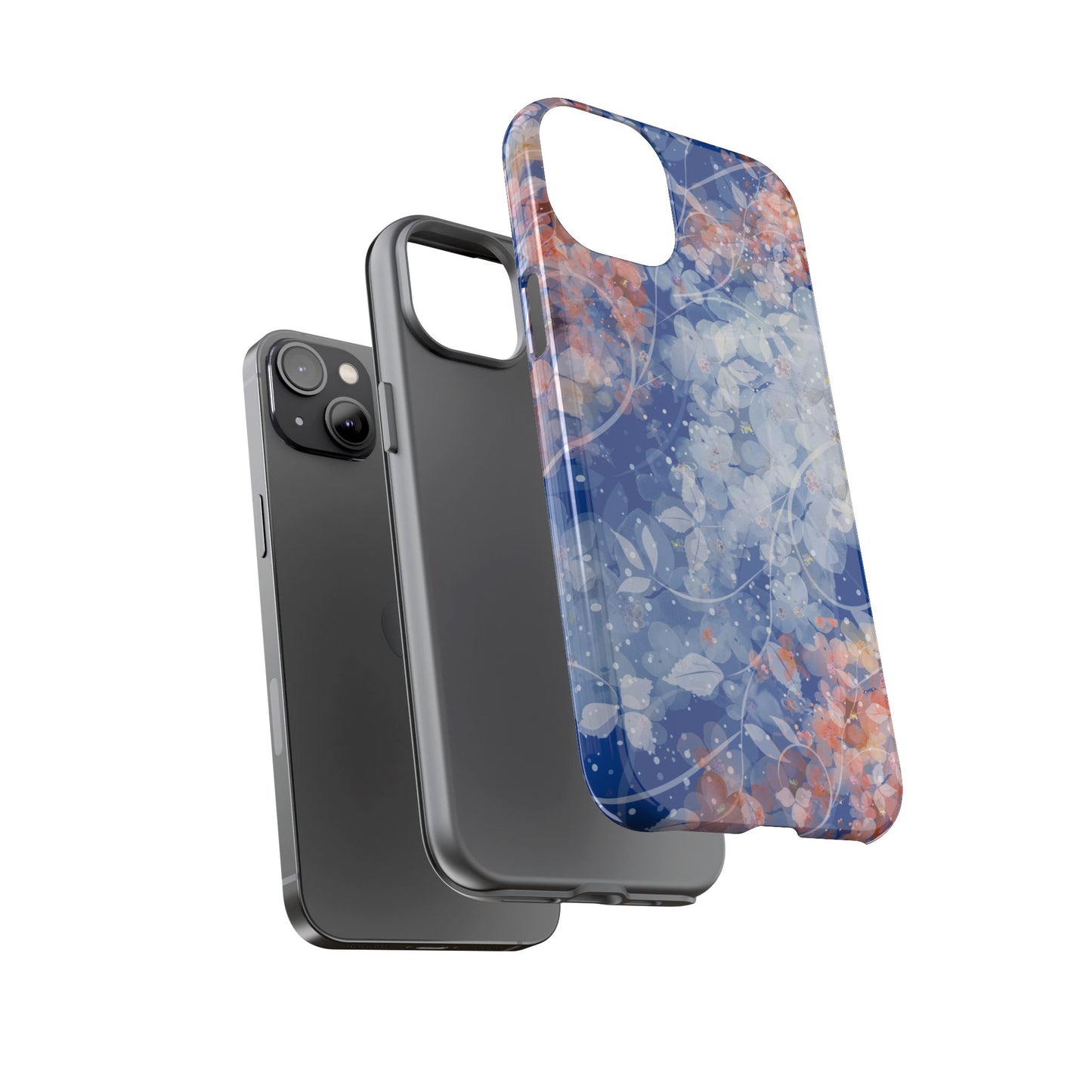 Nature inspired Floral Tough Phone Case - Durable Protection with Elegant Design