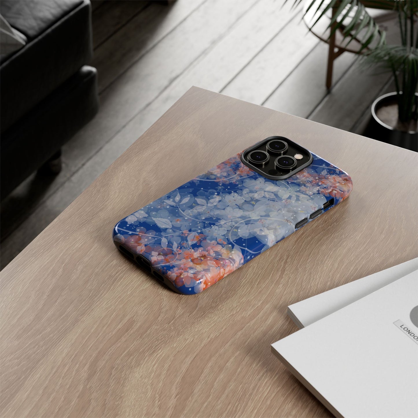 Nature inspired Floral Tough Phone Case - Durable Protection with Elegant Design