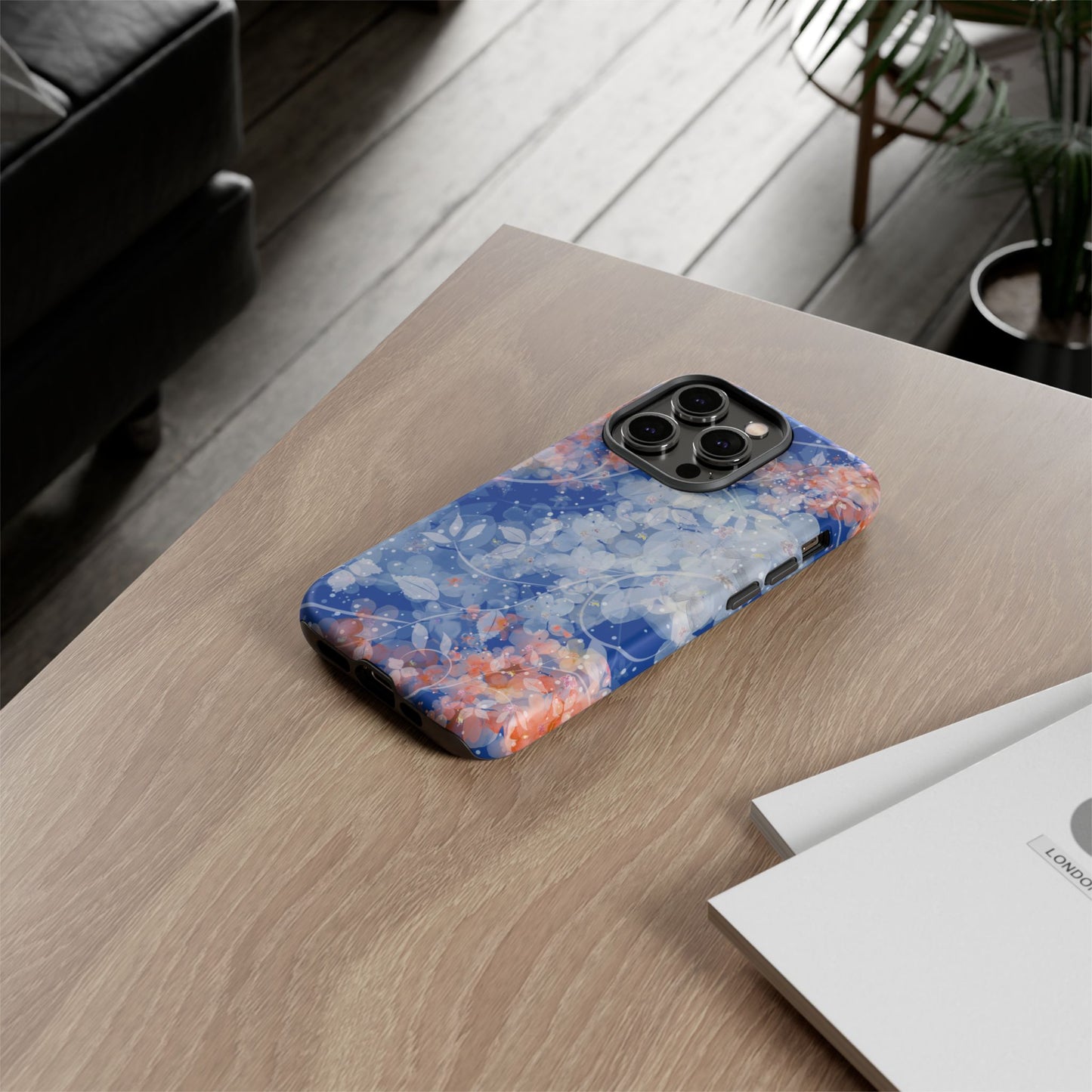 Nature inspired Floral Tough Phone Case - Durable Protection with Elegant Design