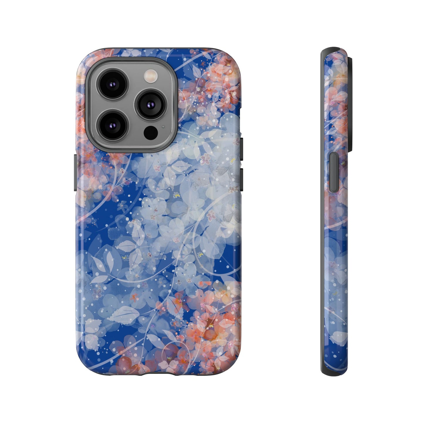 Nature inspired Floral Tough Phone Case - Durable Protection with Elegant Design