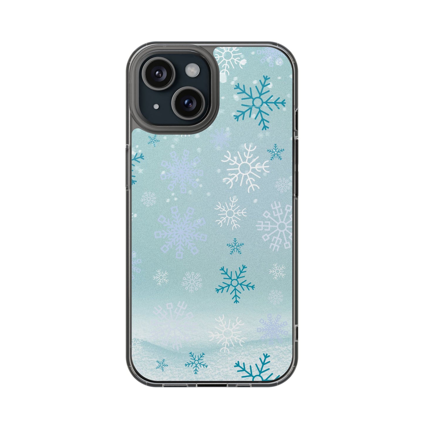 Winter Wonderland Clear Phone Case - Snowflakes Design for Holiday Season