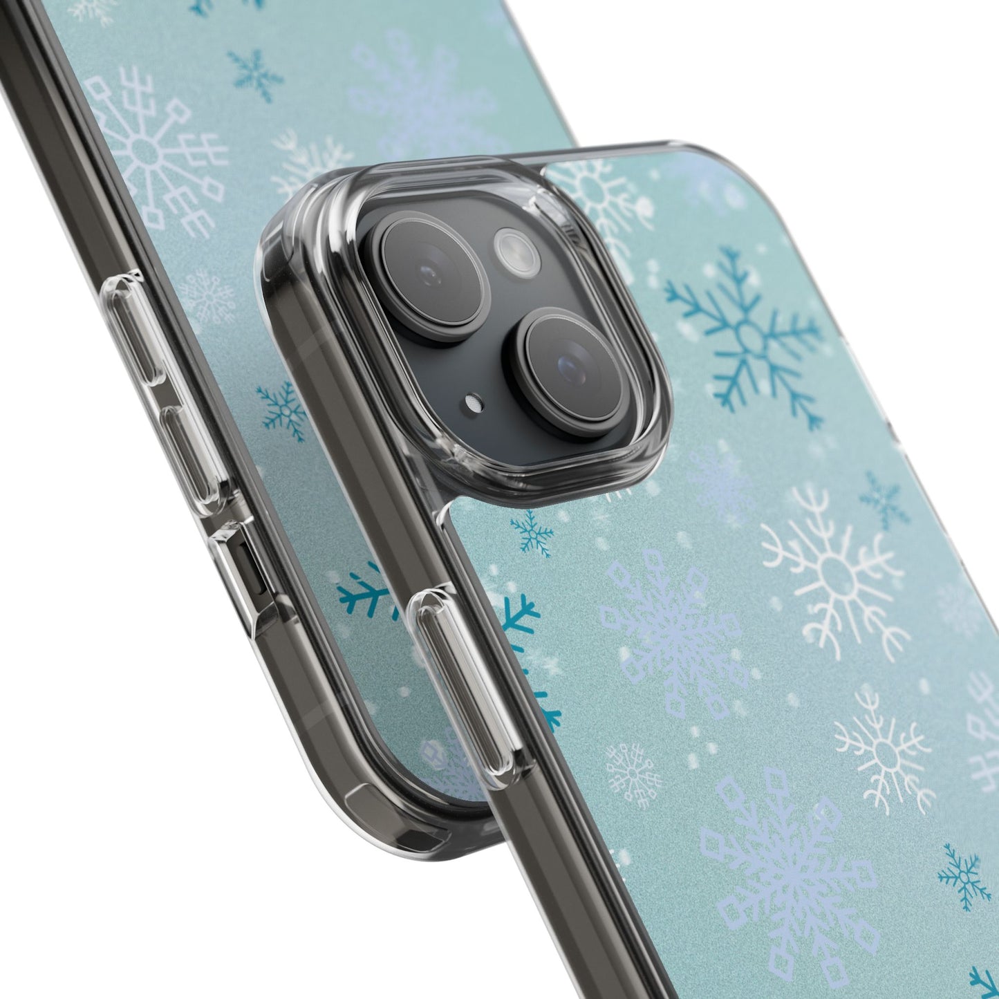Winter Wonderland Clear Phone Case - Snowflakes Design for Holiday Season