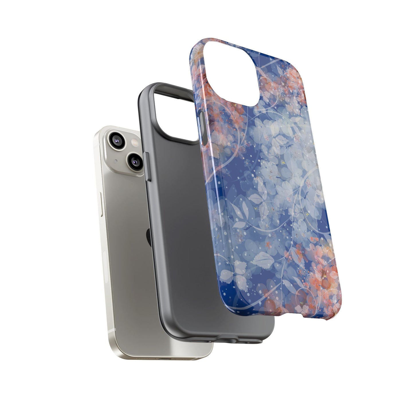 Nature inspired Floral Tough Phone Case - Durable Protection with Elegant Design