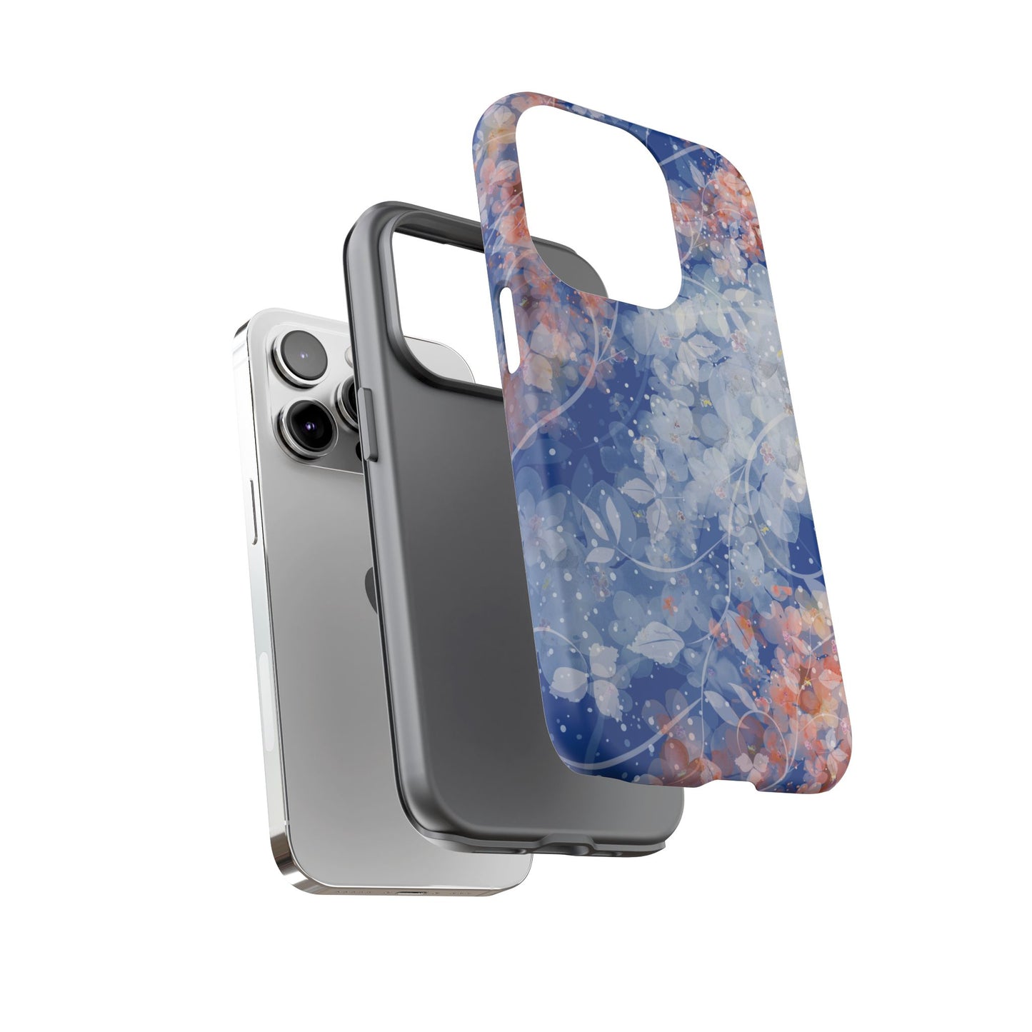 Nature inspired Floral Tough Phone Case - Durable Protection with Elegant Design