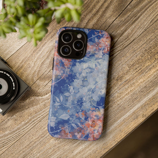 Nature inspired Floral Tough Phone Case - Durable Protection with Elegant Design